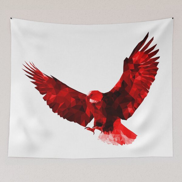 Aperçu de l'œuvre Pygargue à tête blanche - Low Poly (Red) créée et vendue par lurchmerch.