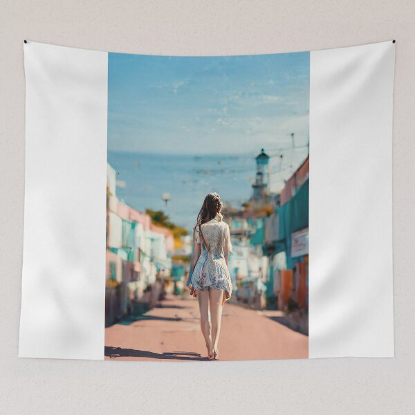 Item preview, The travelling girl (Seaside town) designed and sold by jedahART.