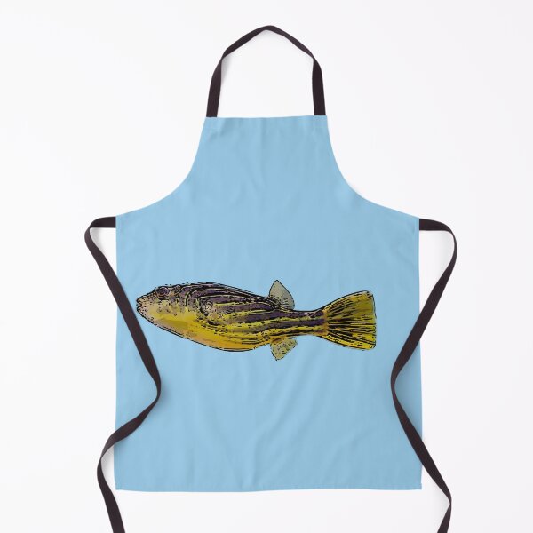 Item preview, A Fahaka Nile Pufferfish Black Alternate Design Painting Print designed and sold by designsasstultd.