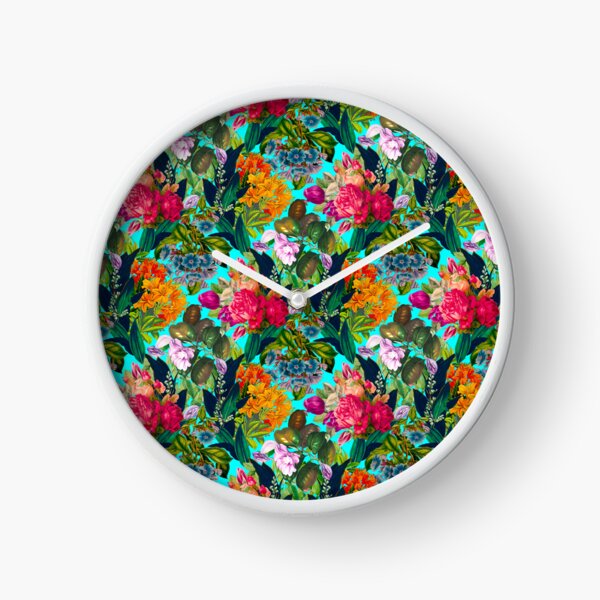 Item preview, Flowers in a diamond floral pattern, decorative pattern, modern design, flowers repeat pattern, blue aqua floral   designed and sold by ZeinabTaha.