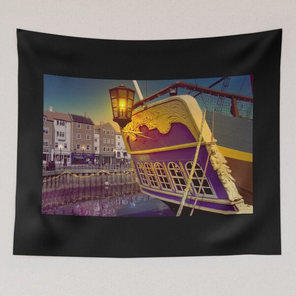 Item preview, Whitby Harbour Nighttime  designed and sold by Alisonchambers2.