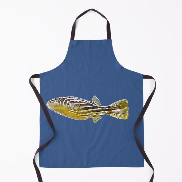 Item preview, A Fahaka Nile Pufferfish White Alternate Design Painting Print designed and sold by designsasstultd.