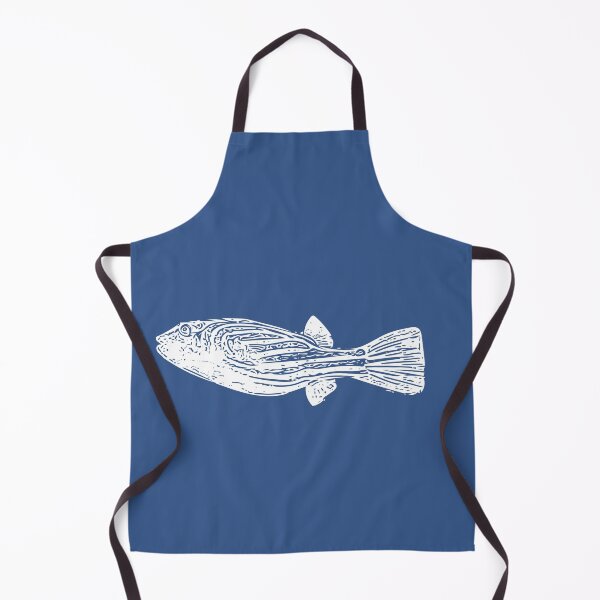 Item preview, A Fahaka Nile Pufferfish White Design Painting Print designed and sold by designsasstultd.