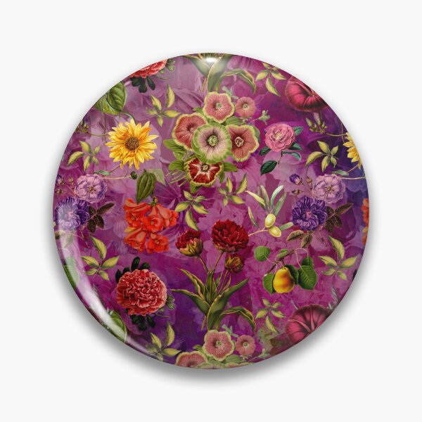 Item preview, Vintage flowers and roses exotic summer garden, botanical pattern, floral illustration, purple blue vintage floral designed and sold by ZeinabTaha.