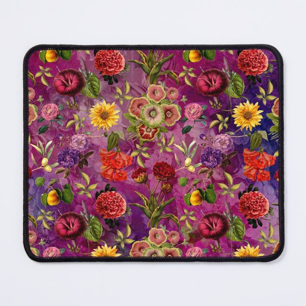 Item preview, Vintage flowers and roses exotic summer garden, botanical pattern, floral illustration, purple blue vintage floral designed and sold by ZeinabTaha.