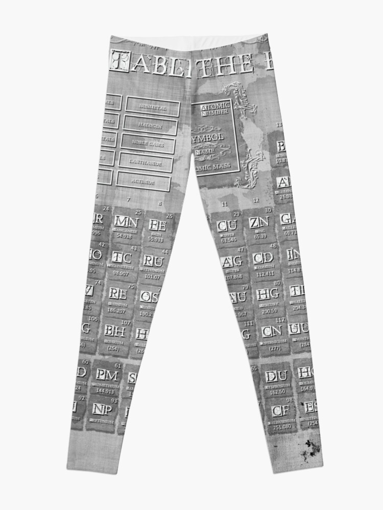 Alternate view of periodic table of the elements 7 Leggings