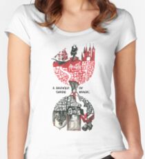Black and Red London Women's Fitted Scoop T-Shirt