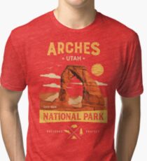 Arches National Park Vintage Utah T Shirt Tri-blend T-Shirt