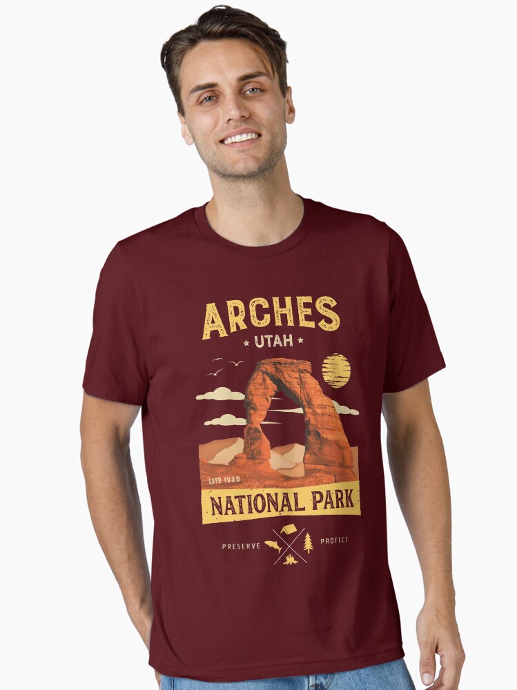 Thumbnail 2 of 7, Essential T-Shirt, Arches National Park Vintage Utah T Shirt designed and sold by LiqueGifts.