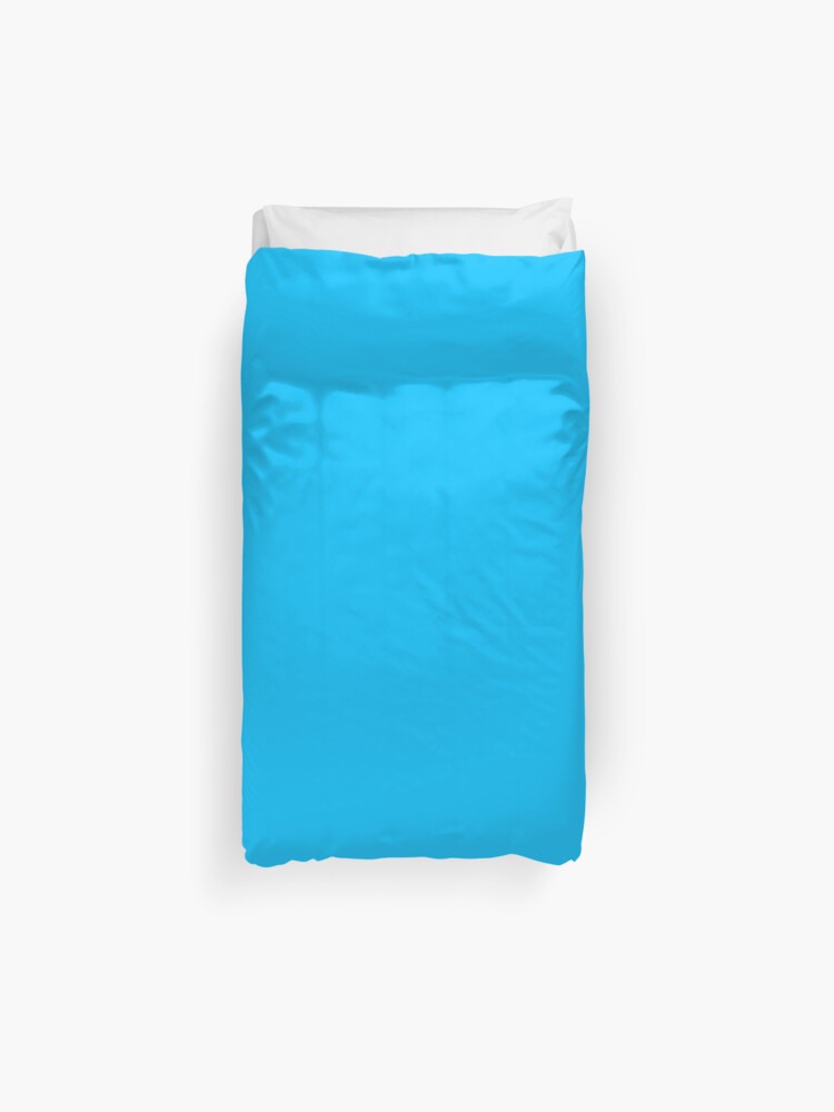 Deep Sky Blue Solid Sky Blue Plain Deep Sky Blue Duvet Cover