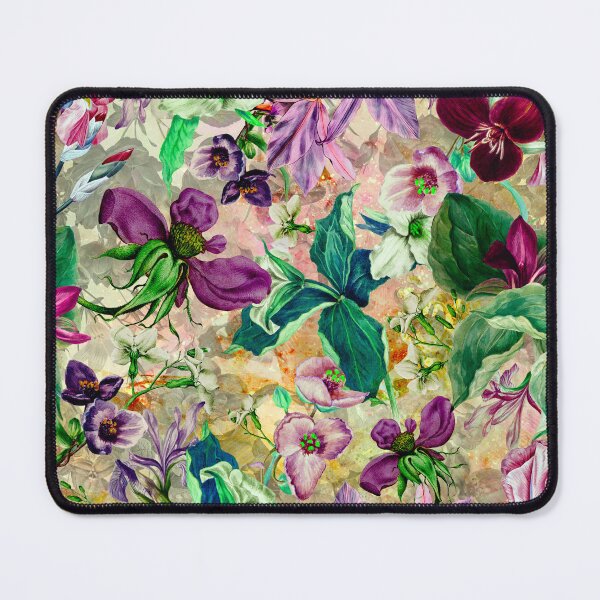 Item preview, Exotic dreamy floral heaven, botanical illustration, flowers pattern, yellow beige floral designed and sold by ZeinabTaha.