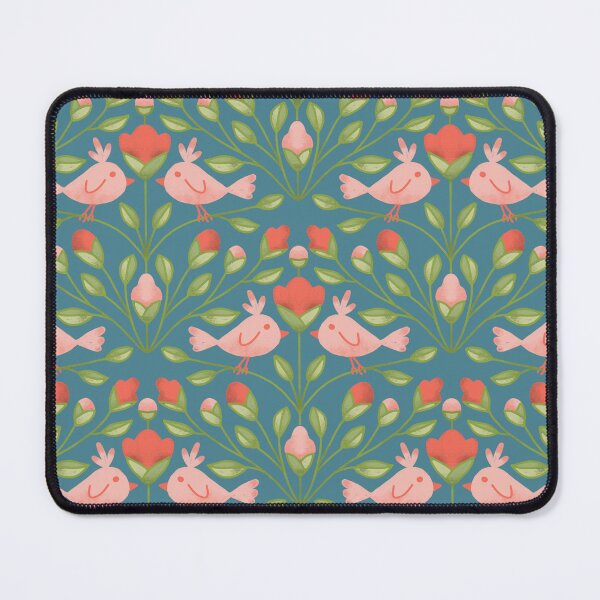 Item preview, Pink birds with corail and pink flowers garden designed and sold by MBCollections.