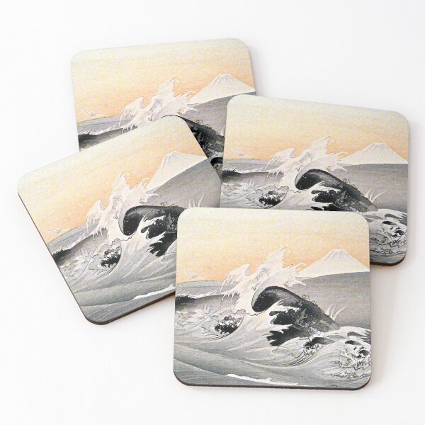 Item preview, Waves Near Mount Fuji 富士山 by Ogata Gekko designed and sold by JapaneseArtShop.