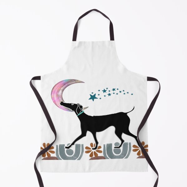 Item preview, Mid Mod Black Dog Walking into the Starlight designed and sold by LisWilliams.