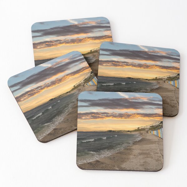 Item preview, beach huts at sunset designed and sold by kathleenjean.