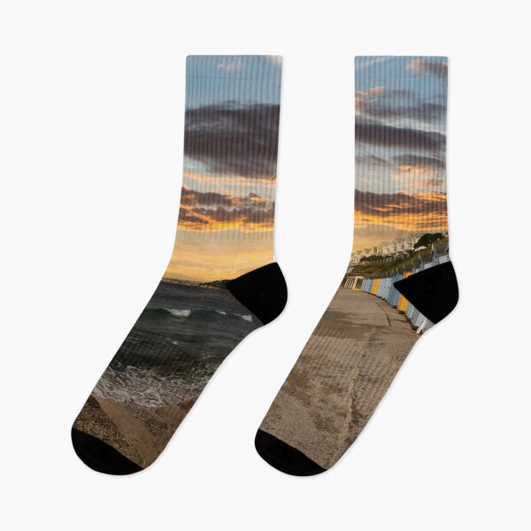 Item preview, beach huts at sunset designed and sold by kathleenjean.