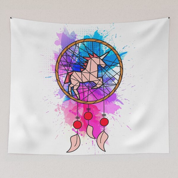 Item preview, Unicorn dreamcatcher designed and sold by fairytaleink.