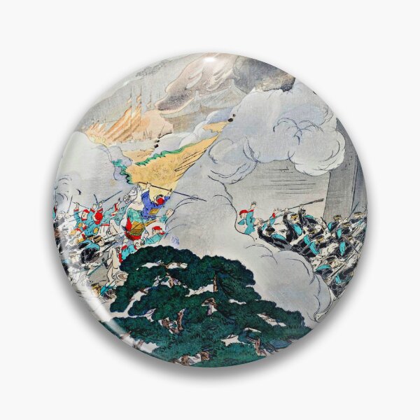 Item preview, The Great Victory for the Japanese Army at Pyongyang (1894) by Ogata Gekko. designed and sold by JapaneseArtShop.