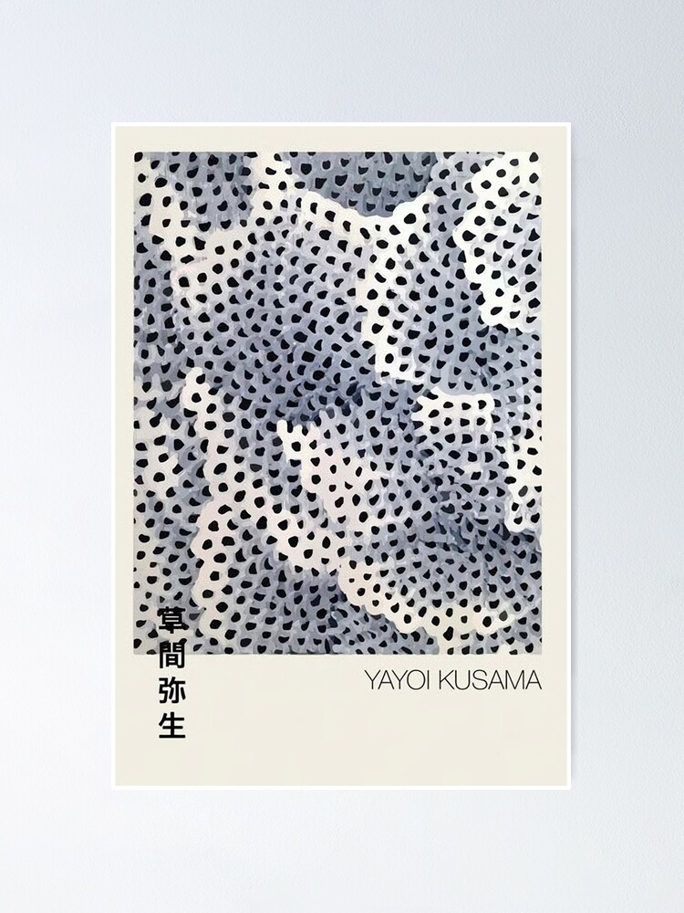 "Yayoi Kusama Black And White" Poster for Sale by johnson221 Redbubble