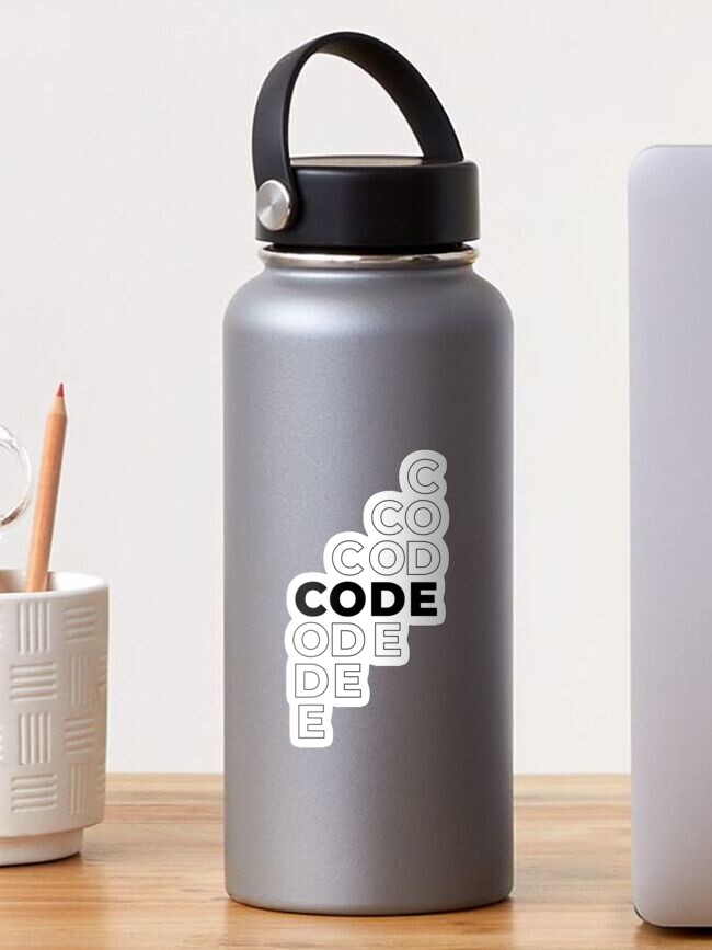 Thumbnail 1 of 3, Sticker, Code Multiplied (Inverted) designed and sold by developer-gifts.