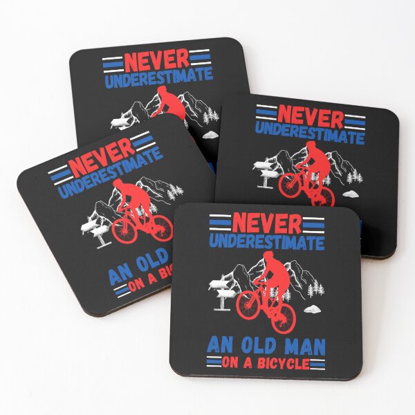 Item preview, Never Underestimate An Old Man On A Bicycle 5 Sticker designed and sold by blazekwitheez.