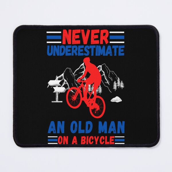 Item preview, Never Underestimate An Old Man On A Bicycle 5 Sticker designed and sold by blazekwitheez.