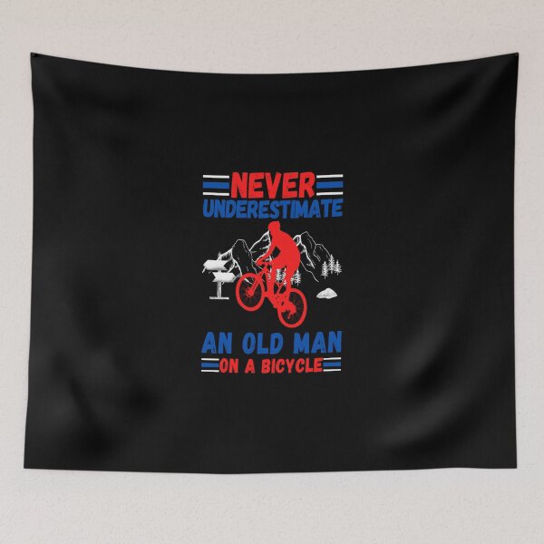 Item preview, Never Underestimate An Old Man On A Bicycle 5 Sticker designed and sold by blazekwitheez.