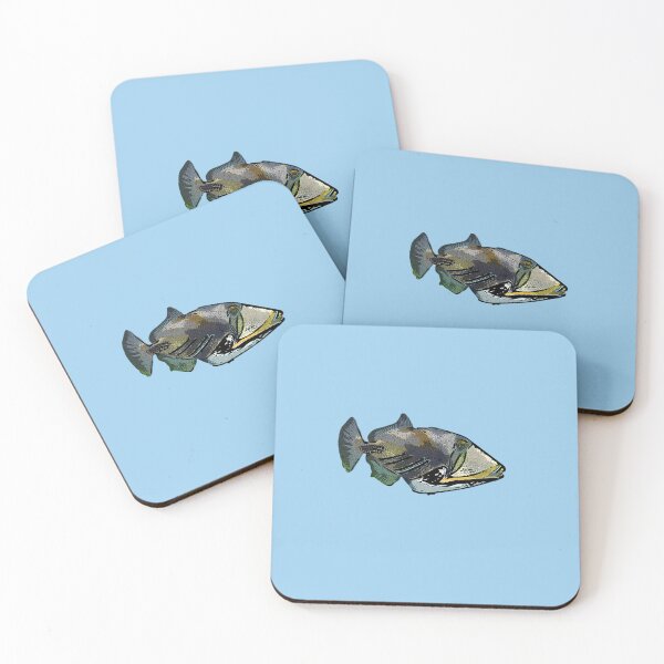 Item preview, A Lagoon/Blackbar Triggerfish Black Alternate  Design Painting Print designed and sold by designsasstultd.