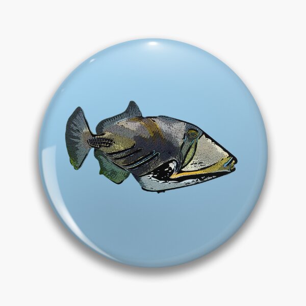 Item preview, A Lagoon/Blackbar Triggerfish Black Alternate  Design Painting Print designed and sold by designsasstultd.