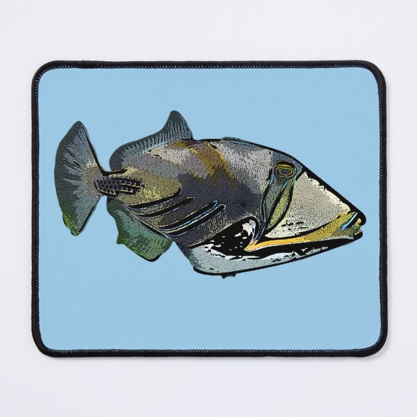 Item preview, A Lagoon/Blackbar Triggerfish Black Alternate  Design Painting Print designed and sold by designsasstultd.