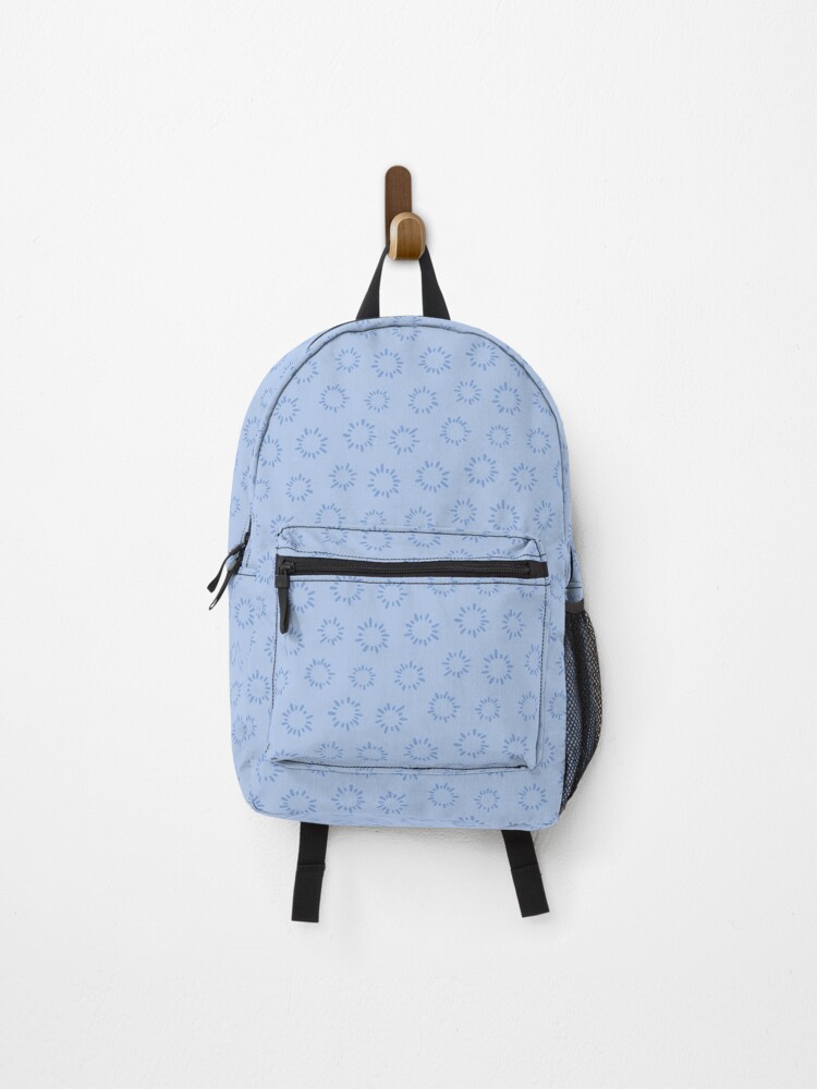 Thumbnail 1 of 3, Backpack, Blue Circular Rays Pattern designed and sold by Calislahn.