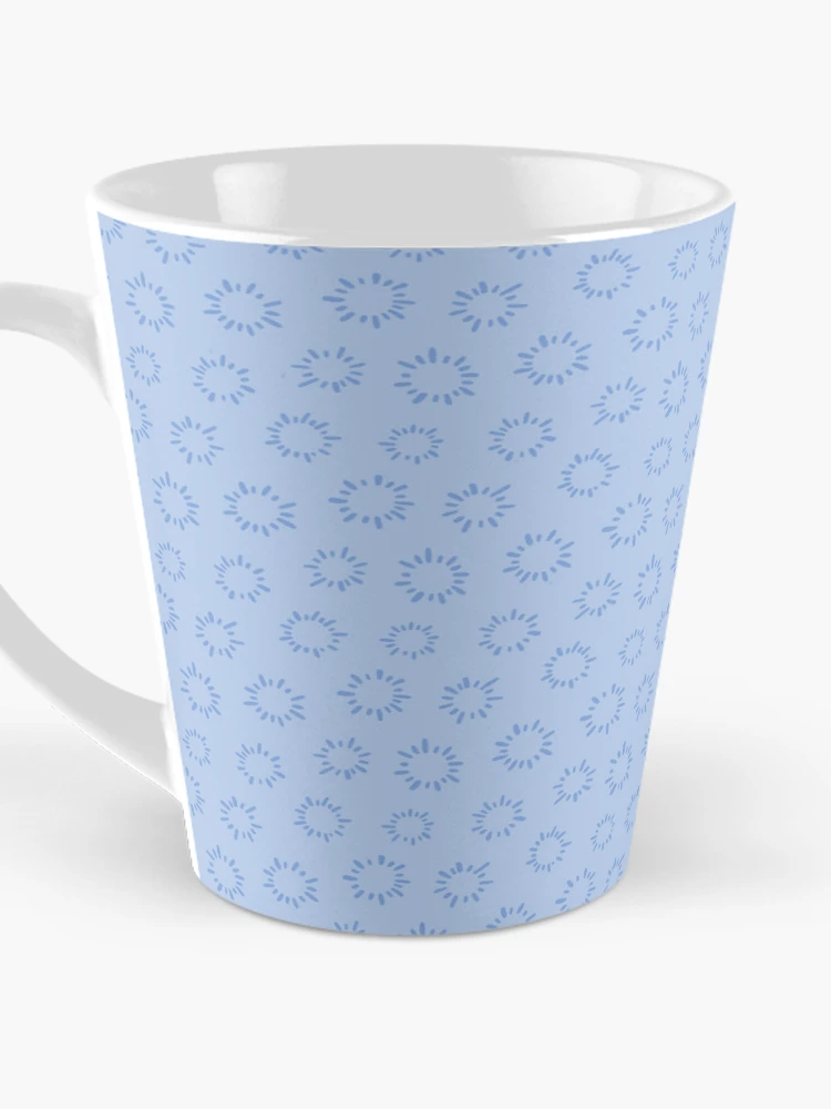 Thumbnail 3 of 4, Coffee Mug, Blue Circular Rays Pattern designed and sold by Calislahn.