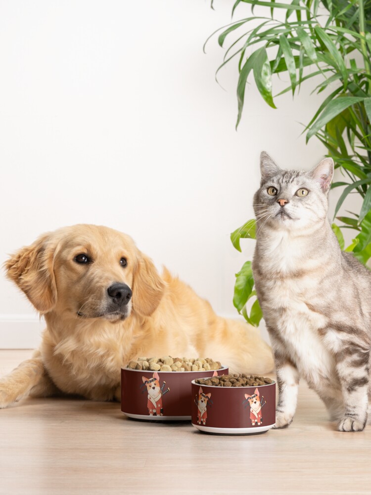 Alternate view of Ninja Corgi Pet Bowl