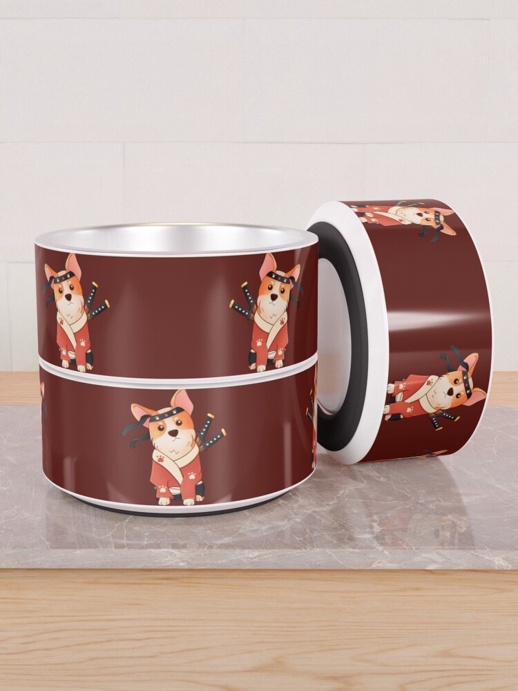 Alternate view of Ninja Corgi Pet Bowl