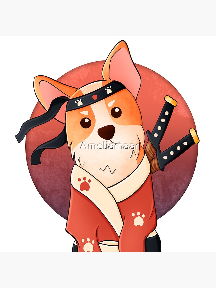 Ninja Corgi by Ameliamaar