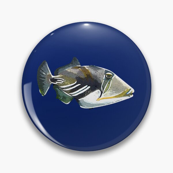 Item preview, A Lagoon/Blackbar Triggerfish White Alternate  Design Painting Print designed and sold by designsasstultd.
