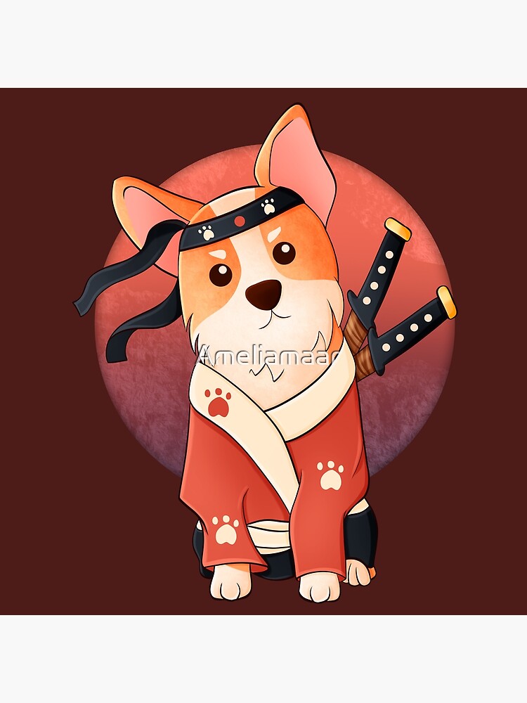 Ninja Corgi by Ameliamaar