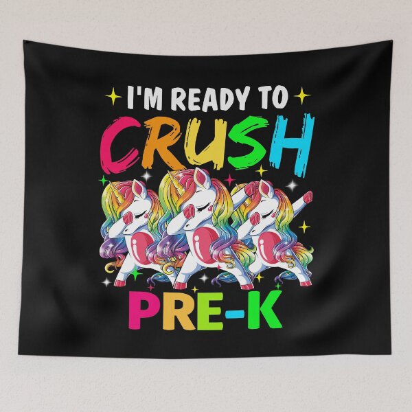 Item preview, I'm Ready to Crush Pre-k Kids Back To School Unicorn designed and sold by decentwearstore.