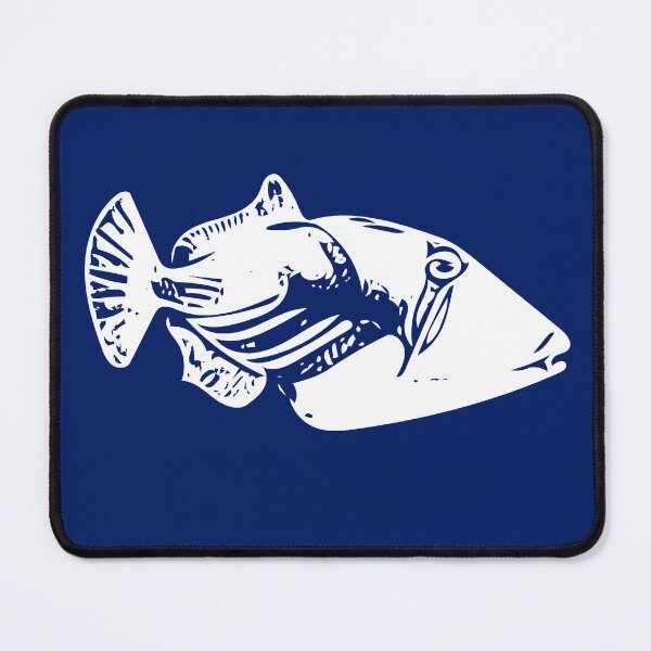 Item preview, A Lagoon/Blackbar Triggerfish White Design Painting Print designed and sold by designsasstultd.