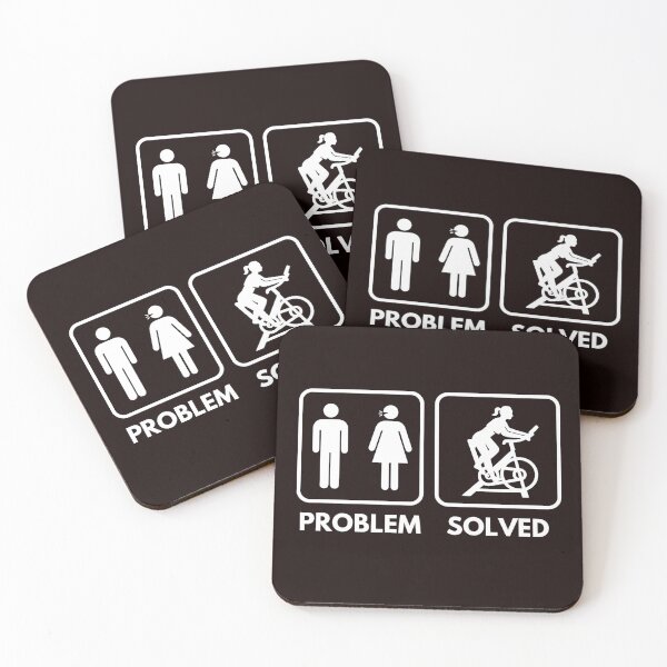 Item preview, Problem Solved Spin Class , Funny Spin, Spinning Saying designed and sold by Aerial Addicts.