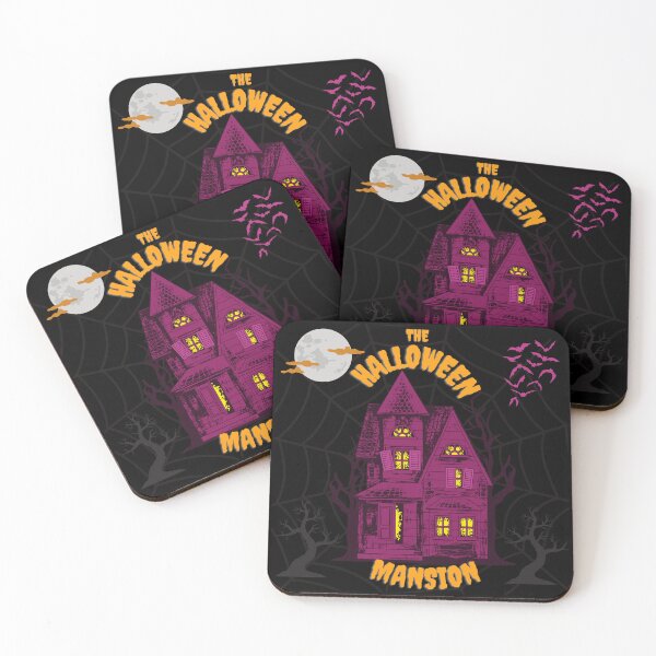 Item preview, Halloween Mansion with Purple Bats and web designed and sold by adoredigitals.