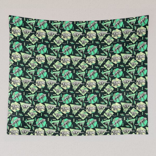 Item preview, Neon Skeleton Dinosaur Pattern designed and sold by chobopop.