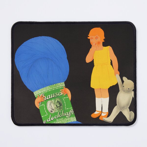 Item preview, SCHAFFHAUSER WOLLE 1935 Swiss Wool Brand Vintage Poster Advertising designed and sold by retroposters.