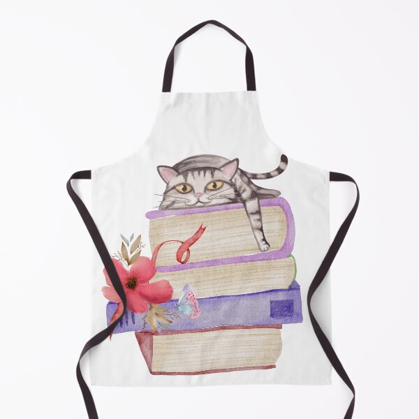Item preview, Watercolor Cat sleeping On A Stack Of Books designed and sold by virillanissa.