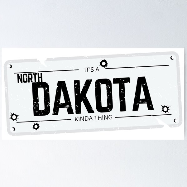 Item preview, Its a NORTH DAKOTA kinda thing number plate distressed designed and sold by 133DandC.