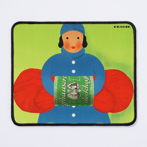 Item preview, SCHAFFHOUSER WOLLE 1935 Wool Yarn Retro Swiss Advertisement Poster designed and sold by retroposters.