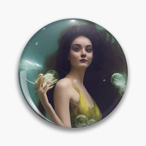 Item preview,  Mermaid appearing from bubbles designed and sold by ai1art.