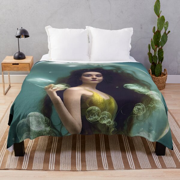 Item preview, Mermaid appearing from bubbles designed and sold by ai1art.