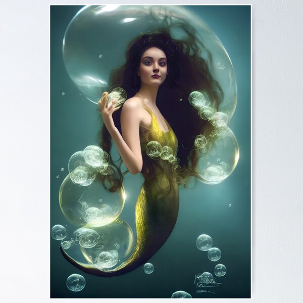 Hermosa Sirena Con Estilo, Cola De Sirena Estampada, Libro Para
