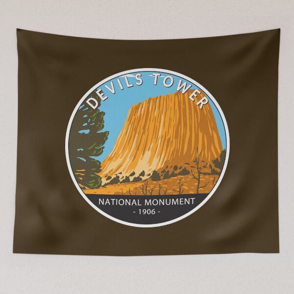 Item preview, Devils Tower National Monument Wyoming Circle designed and sold by KrisSidDesigns.